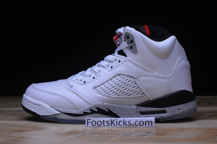 air jordan 5 retro "white cement" mens 136027-104