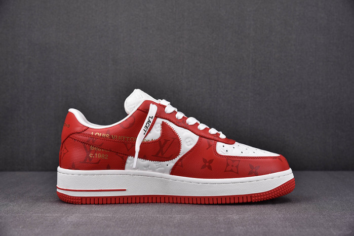 nike low air force 1 x red white