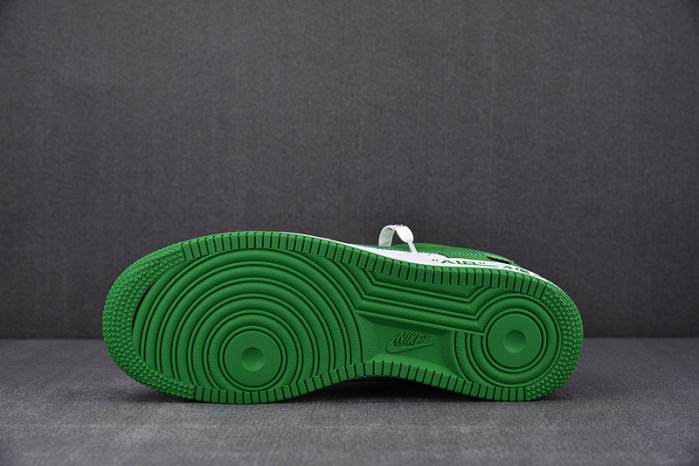 nike low air force 1 x green white