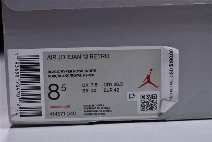 air jordan 13 black hyper royal 414571-040