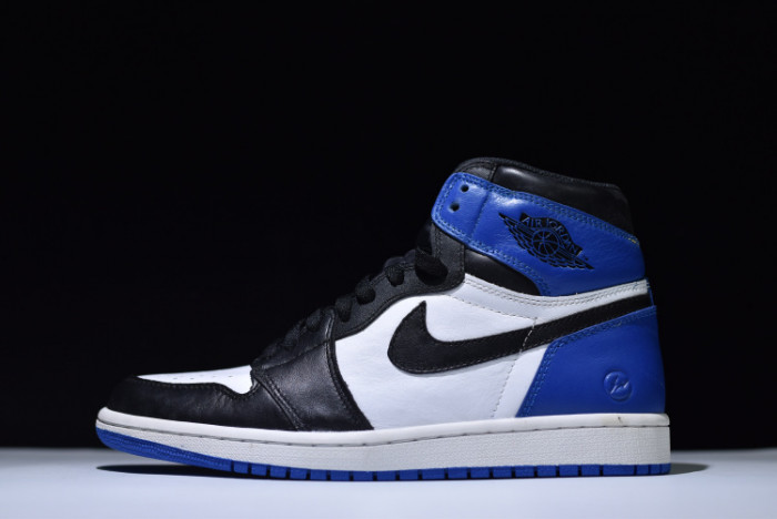 air jordan 1 retro “fragment” black/sport royal-white mens 716371-040