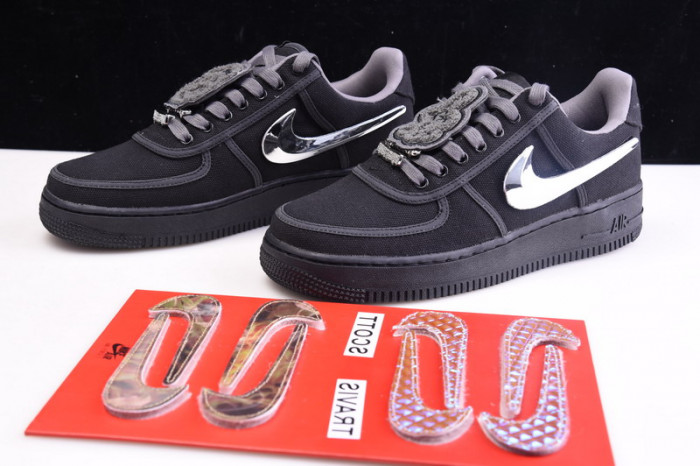 travis scott nike air force 1 black aq4211-001