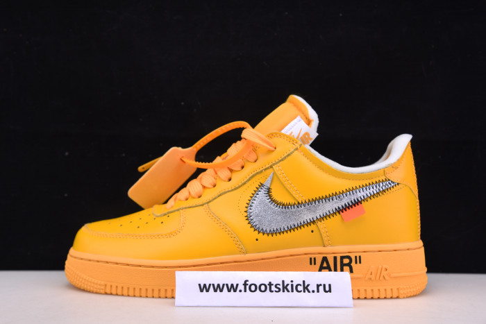 nike air force 1 low ofw university gold metallic silver dd1876-700