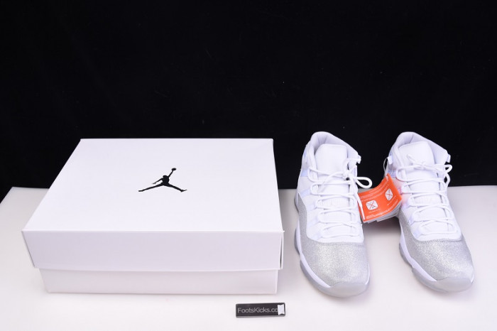 air jordan 11 white metallic silver vast grey ar0715-100