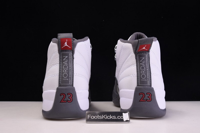 air jordan 12 gs white / dark grey 153265-160