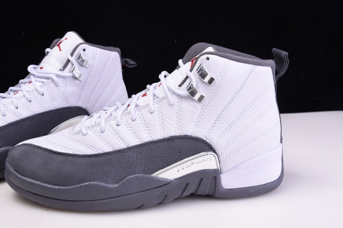 air jordan 12 gs white / dark grey 153265-160