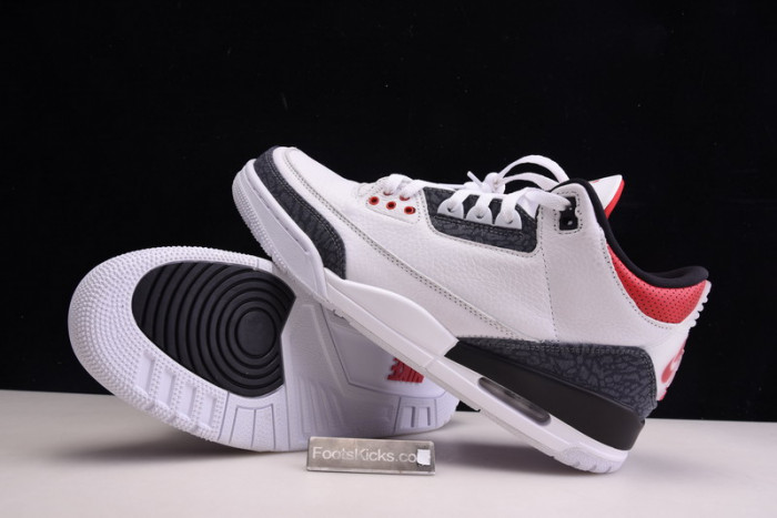 air jordan 3 retro denim "fire red" cz6431-100