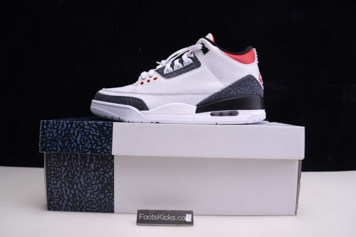 air jordan 3 retro denim "fire red" cz6431-100