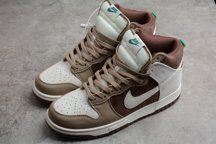 nike dunk high light chocolate dh5348-100