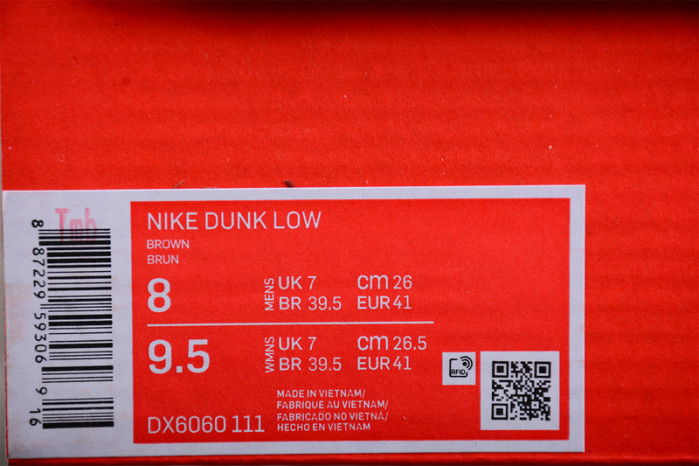 nike dunk low brown basalt dx6060-111