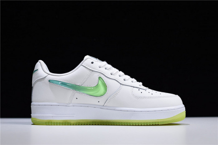 nike air force 1 white hyper jade volt at4143-100