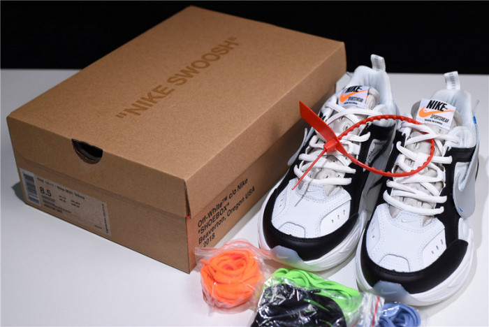 ofw x nike m2k tekno black ,white a03108 062