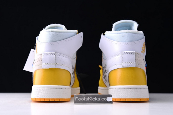 ofw air jordan 1 retro yellow white aq0818-149