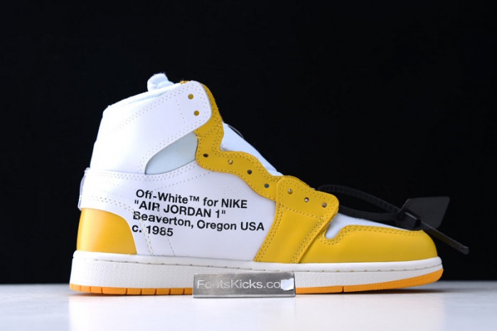ofw air jordan 1 retro yellow white aq0818-149