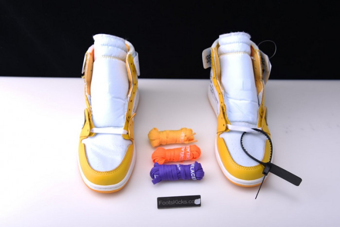 ofw air jordan 1 retro yellow white aq0818-149