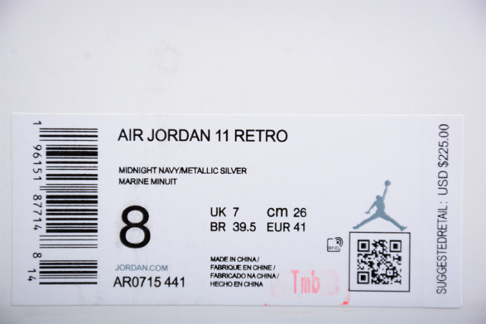 air jordan 11 wmns "midnight navy" ar0715-441