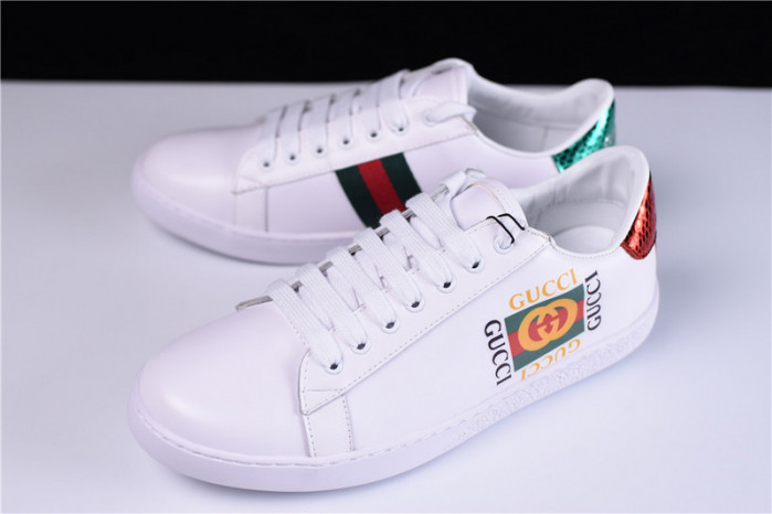 g*u*i ace embroidered low-top sneaker with gg logo