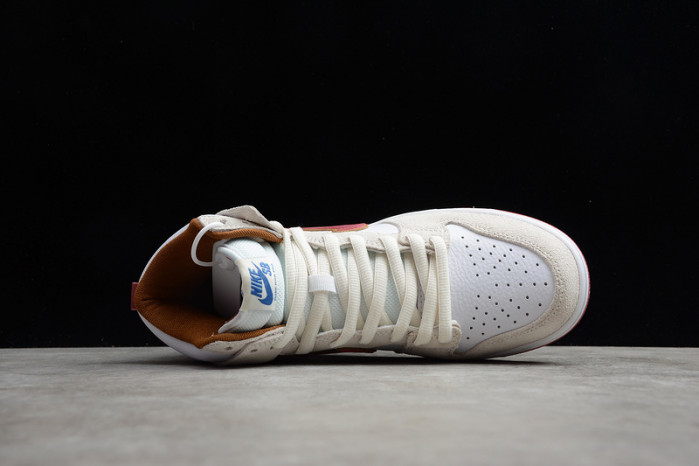 nike sb dunk high sail bright crimson cv9499-100