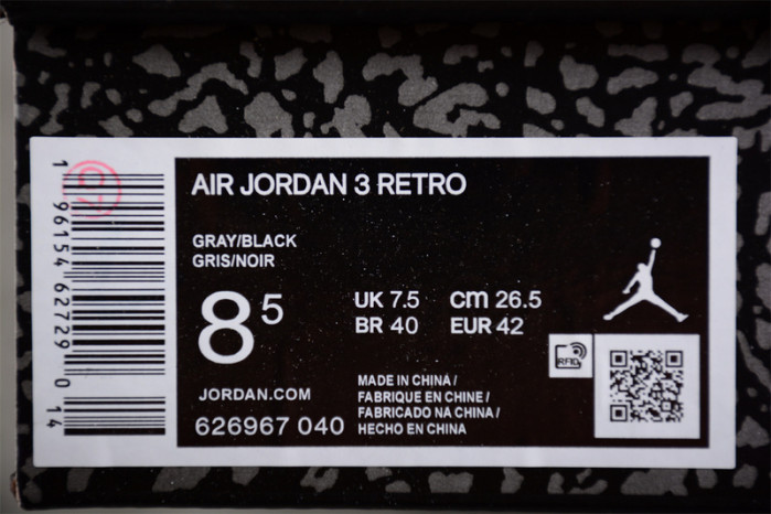 air jordan 3 retro fear pack 626967-040