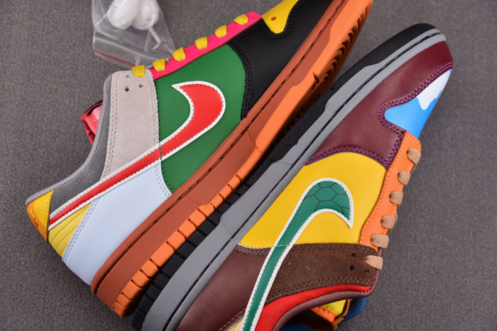 nike dunk low "what the S*per mario" custom dh0952-101