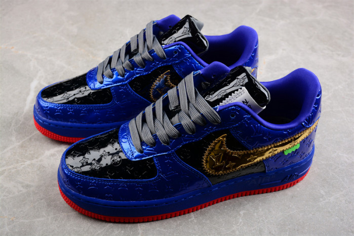 nike low air force 1 x royal blue black