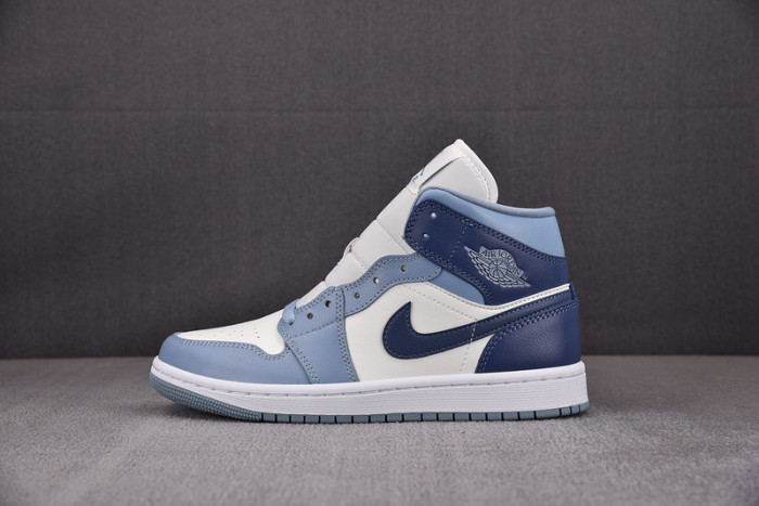 air jordan 1 mid womens blue bq6472-140