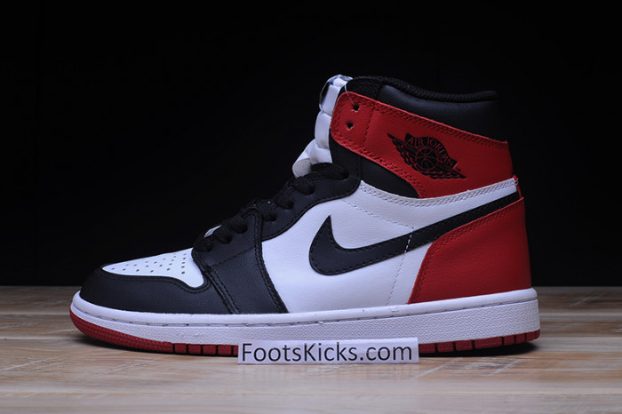 air jordan 1 high og “black toe” white/ black-varsity red 555088-125
